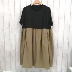 hanahana 切り替え ドッキング ワンピース M～Lサイズ ゆったりサイズ