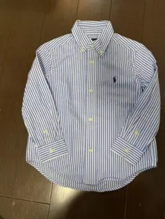 美品 ポロ ラルフローレン ストライプ シャツ 3T