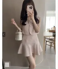 GRL ツイードビスチェ×ミニスカートセットアップ[dk1255]