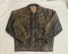A2型 フライトジャケット レザー ブラウン ヴィンテージ 古着