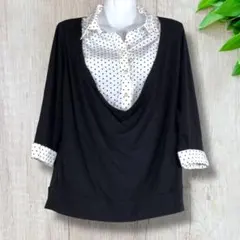 2821　HEALTHY KAREN　重ね着風　長袖シャツ　レディース　【L】