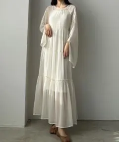 louere シアーティアードワンピース sサイズ