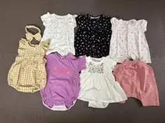 ベビー服セット 8点 ヘアバンド付き サイズ70cm