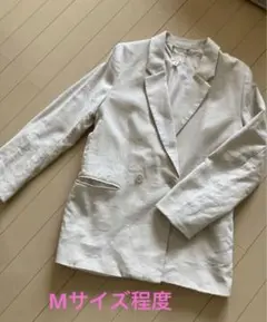 H&M ホワイト ダブルブレストジャケット M