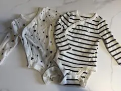 限定値下げ！babyGAP 6–12ヶ月70cm リブ素材 長袖ボディ2枚セット