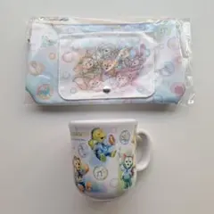 ダッフィーフレンズ20周年　スーベニア　　マグカップ&お手拭きキャリー