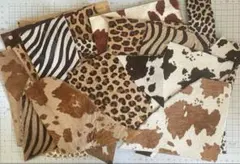 ハラコ　はぎれいろいろ25枚　A4 4枚分以上　　レザークラフト④＊同梱用＊