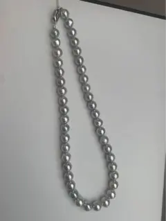 天然無調色ナチュラルブルー あこや真珠 9～10mm ネックレス