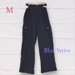 Blue Strive ナイロンパンツ 長ズボン M 黒 シャカシャカ