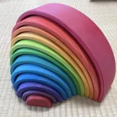木製 レインボー アーチ 積み木 知育玩具のサムネイル