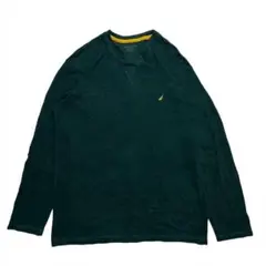 ノーティカ セイルボート刺繍ロゴ ロング Tシャツ 長袖 メンズ L