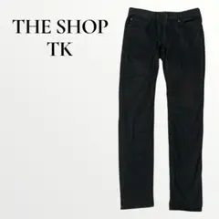 THE SHOP TK メンズ スキニーデニム ブラック 無地 【M】