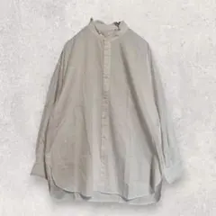 ロペピクニック スタンドカラーブラウス L 白 綿100%
