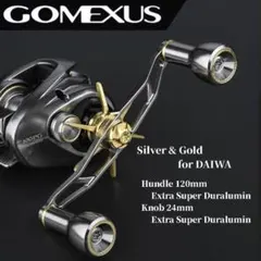 ゴメクサス ダブルハンドル 120mm シマノ用 オールゴールド チタンノブ