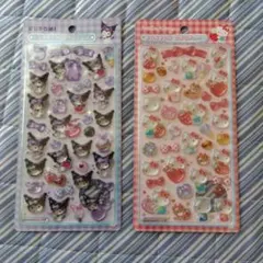 Kuromi & Hello Kitty ☆ボンボンドロップシールセット