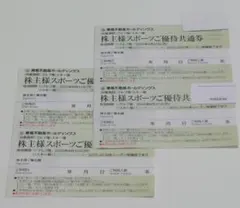 最新 東急不動産 株主優待券 スポーツご優待共通券 4枚 ウィンターシーズン