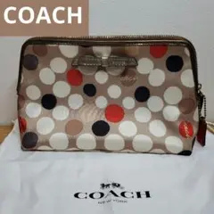 【美品】COACH コーチ ポーチ 化粧ポーチ メイクポーチ