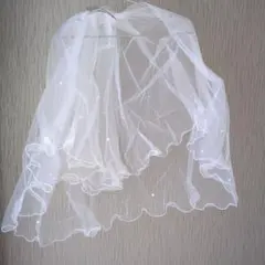 【美品】ドレスショップで購入　ベール　ショート　3種のパール付き