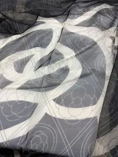 グレー 花柄 シルク　ストール