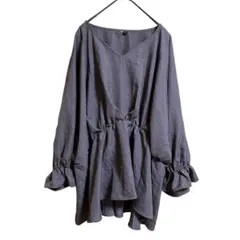 【大きめサイズ】ゆったりサイズ／オシャレなデザイン♡7分袖カットソー