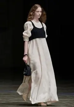 HYKE WIDE RIBBED SWEATER BUSTIER TOPのサムネイル