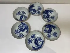 古伊万里 赤絵 扇形 小皿 変形皿 6客セット - メルカリ