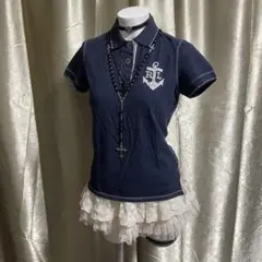 y2k 00s❤︎ ラルフローレン ビックポニー ボーダー ポロシャツ - メルカリ