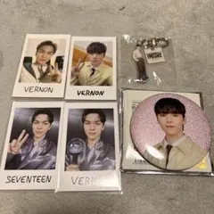 SEVENTEEN バーノン　インスタントフォト　缶バッジ キーリング　セット