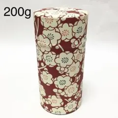 茶筒 200g 梅浪漫 赤 新品