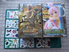 【箱あり美品】ワンピース フィギュア（センゴク・しらほし姫）＆ 3Dパズルカード