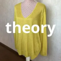 ★theory/セオリー★長袖リネンカットソーSイエロー.無地.春秋.トップス