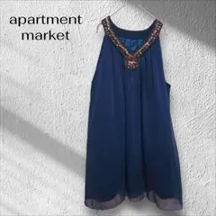 アパートメントマーケット ノースリーブチュニック【M】ネイビー ビーズ刺繍のサムネイル