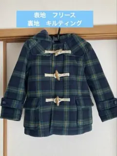 ユニクロ　フリース　ダッフルコート　チェック