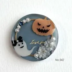 選べる金具】ハロウィン レオパード柄 レジン ヘアゴム ポニーフック