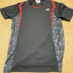 YONEX バドミントン シャツ 黒 赤 高校名あり