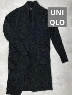 美品　UNIQLO ニットコーディガン　S グレー　ポケット