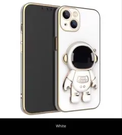 【新品】iPhone13 ソフトケース　宇宙飛行士　白　ホワイト　韓国