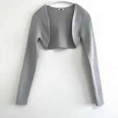 【美品】H beauty&youth ショートボレロ　カーディガン　長袖　グレー