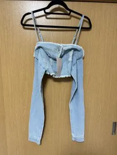 新品未使用　ライトブルーデニムビスチェ キャミソール