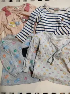 80サイズ　長袖　ロンT　カットソー　4枚セット　まとめ　保育園　保育園着