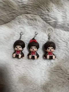 モンチッチ　モンチッチちゃん　めじるしアクセサリー　アンブレラマーカー　３個