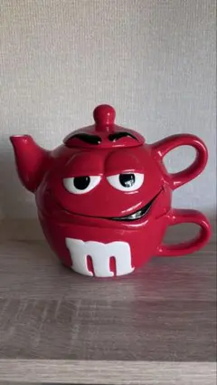 M&M's レッド フェイス型 陶器　クッキージャー　ディスペンサー　ビンテージ M&M's レッド フェイス型 陶器 クッキージャー ディスペンサー