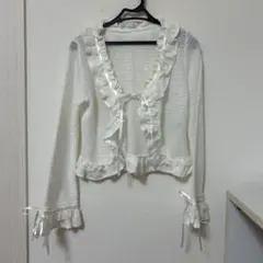 BODYLINE 白のレースカーディガンのサムネイル