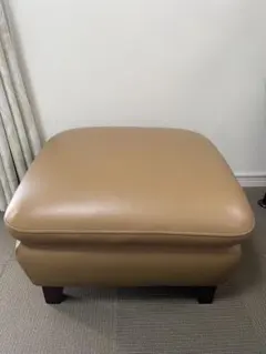 オットマン「ルーニー SD-344」半革キャメル色
