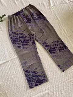 詩仙堂　シセンドウ HITOSHI ちりめん？ワイドパンツ　ウエストゆったりゴム