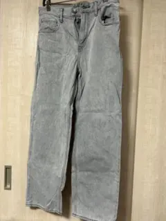 UNIQLO JEANSストレートデニム ワイド 29(73.5cm)グレー