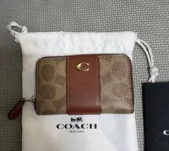 COACH シグネチャー ジップ 小銭入れ カードケース ミニ財布