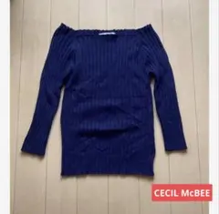 セシルマクビー☆七分袖トップス 紺