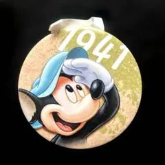 新品 缶バッチ ミッキー　記念　1941年　ディズニー