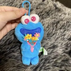セサミストリート クッキーモンスター ぬいぐるみキーホルダー キーホルダー　青